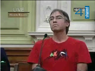 Testifying in front of the DC Council on October 26, 2009